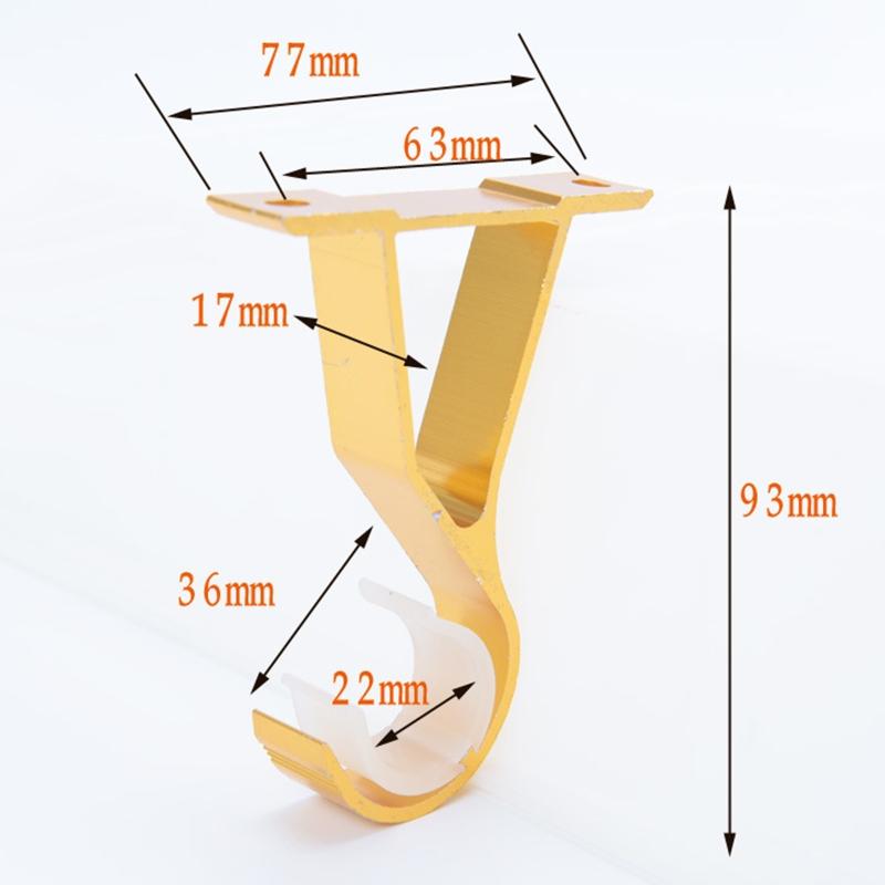 Aluminium Alloy Curtain Pole Bracket Metal Room Thickening Drapery Bracket for Home Office Dormitory Curtains