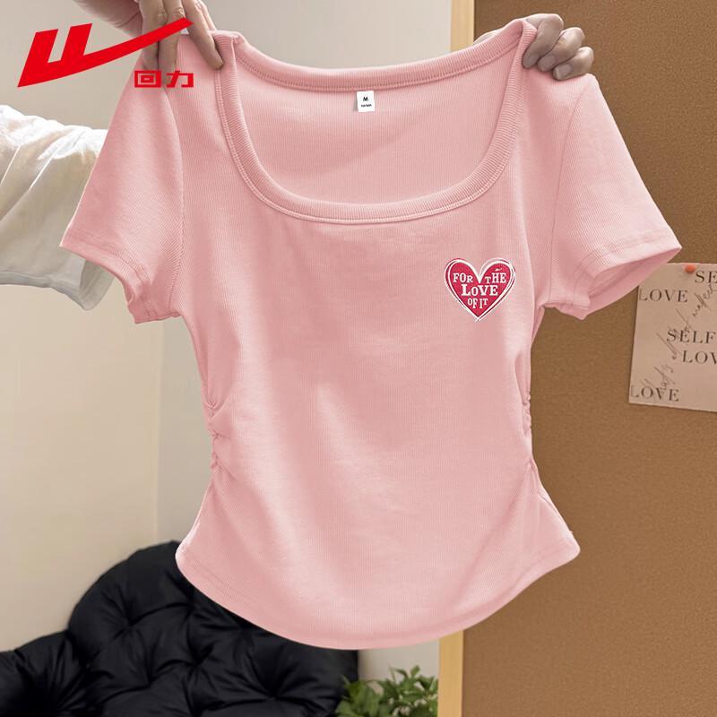 Warrior Women s 2026 Summer Round Neck HL Heart Print Slim Fit T-Shirt L