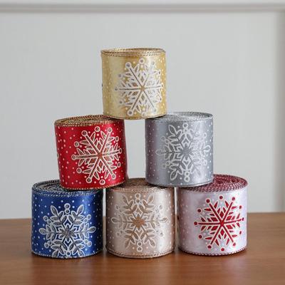 Christmas Ribbon Decorative Ribbon Satin Fabric Ribbon Minimal Effort Crafting