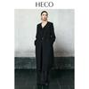 HECO Women's Embroidered Double-faced Wool Long Winter Coat