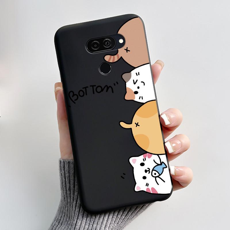 Casing For LG K40S K50S Soft Case LM-X430 LM-X540 Aesthetic Fashion Cute Cat Cartoon Phone Back Cover Shockproof Silicone Bumper