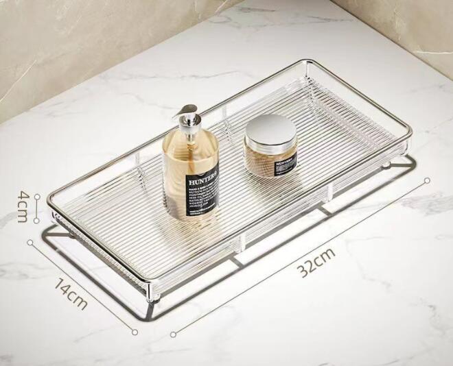Stainless Steel Frame Acrylic Marble Storage Tray Home Room jewelry Makeup Perfume Tea Cup Storage Aromatherap Plate Tray Rack