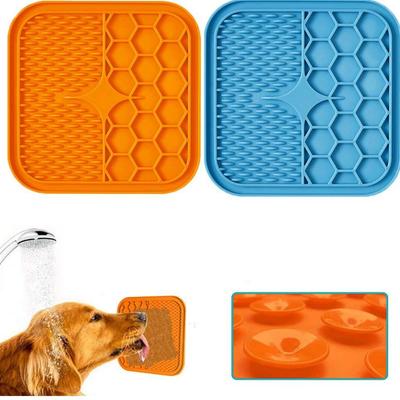Silicone Licking Pad Pet Dog Lick Pad Bath Peanut Butter Slow Eating Licking Feeder Cats Lickmat Feeding Dog Lick Mat