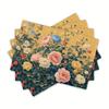 2/4/6pcs Minimally Designed Floral Kitchen Decorative Placemat Made Of Polyester Linen And Anti Slip Dining Table Mat