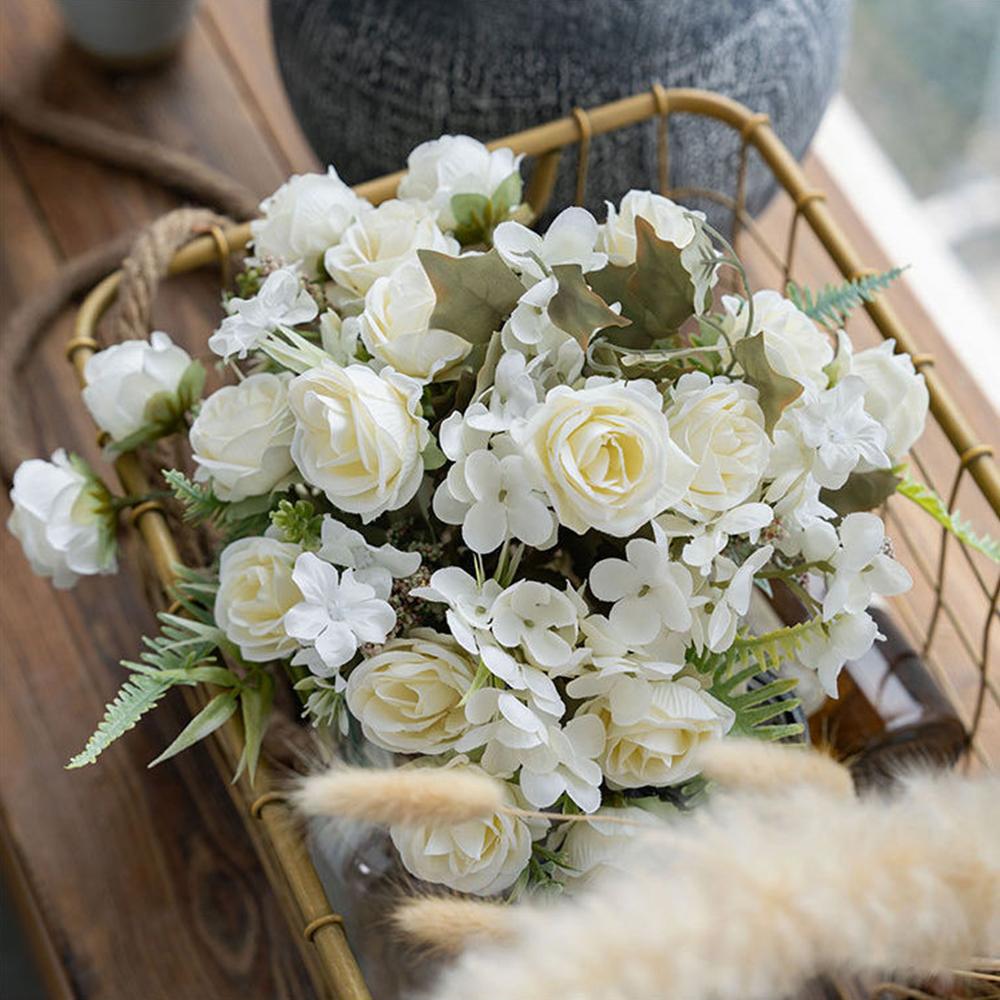 1/3PCS Artificial Flowers Silk Roses Festival Home Vases Outdoor Garden Bonsai Wedding Bridal Bouquets Room Table Decor DIY Gift