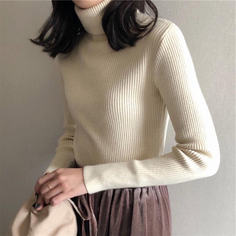 Frauen Herbst Rollkragenpullover Gestrickte Weiche Pullover Kaschmir Pullover Grundlegende Weiche Pullover Für Frauen Herbst Winter