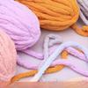Handmade DIY Rainbow Adient Yarn Scarf  Tail Line Finger Knitting Cozy  Nest  Cuion Thi Ice Strip Yarn