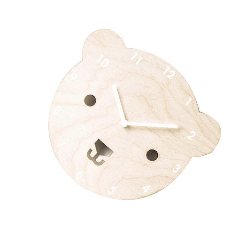 Orologi per Nursery a Forma di Orso Orologio da Parete Silenzioso per Decorazione Casa 20,00X20,00X0,50CM 1Pacco