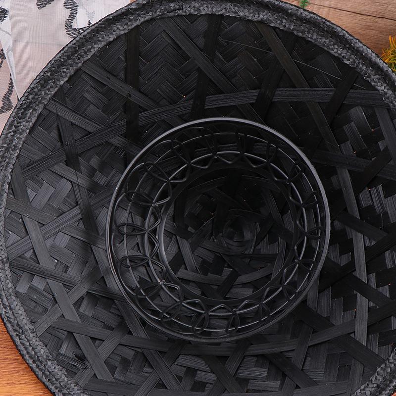Asian Japanese Samurai Straw Hat Cosplay Conical Bamboo Hat Traditional Handmade Lightweight for Outdoor Festive Activities