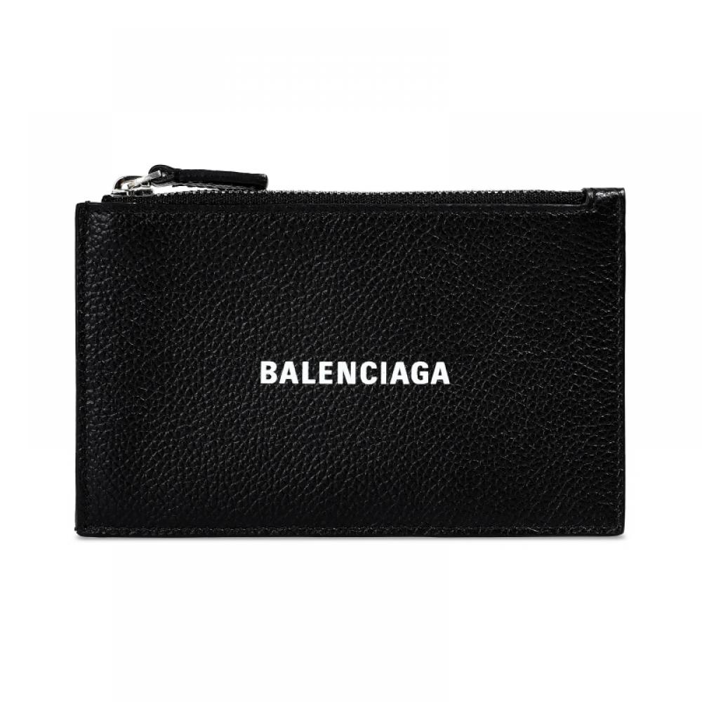 Balenciaga 640535 1izi3 1090 Cash Logo Zip Card Holder