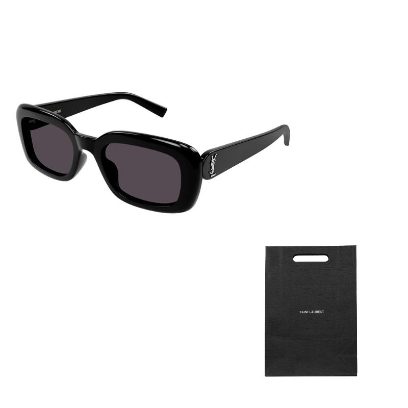 Saint Laurent Vintage Rectangular Narrow Frame Sunglasses Unisex Sunglasses SL-M130/F-001