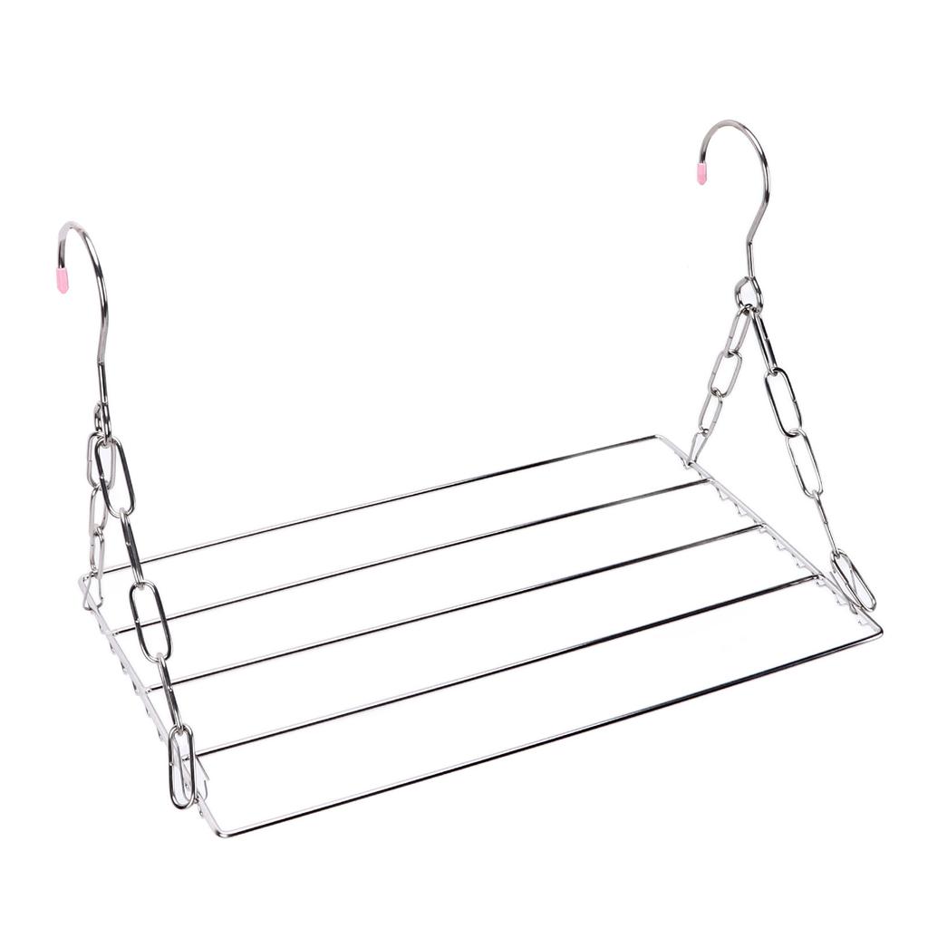 Wäscheständer Edelstahl Multifunktional Hängend Silber Kleiderständer zum Aufhängen von Kleidung Handtüchern Socken