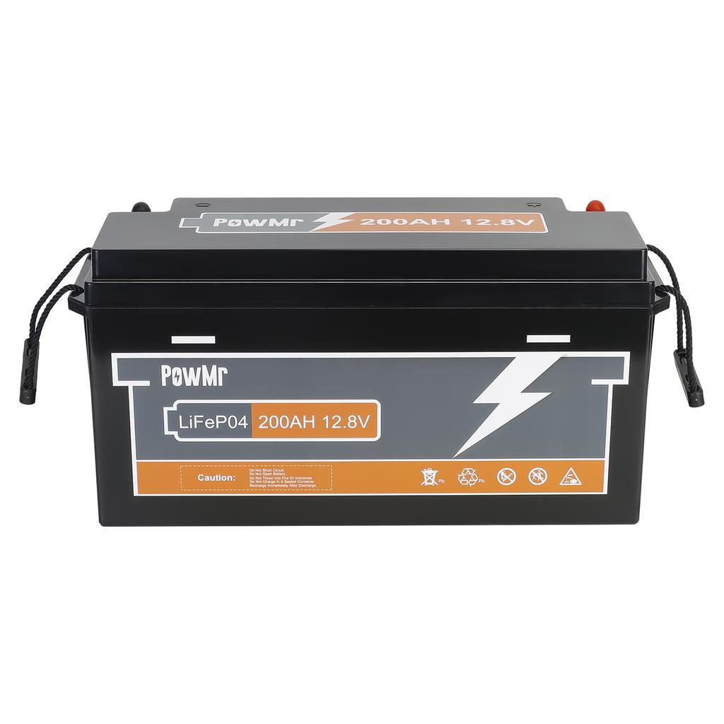PowMr GER Disponibile 200Ah 12.8V Lunga Durata Ciclo 2560Wh Supporto Parallelo e Serie Accumulo Energia Batteria Solare Ioni di Litio