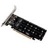 PCIE X16 to M.2 M-key NVME Converter 2230 2242 2260 2280 NVME SSD 2U Server 4.0 Bifurcation RAID Expand Card for PC Computer