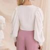 Autumn Vintage Shirts Fashion Women Tops Spring Lantern Sleeve Shirt Women Casual Blouse Loose Shirt Clothes 29536