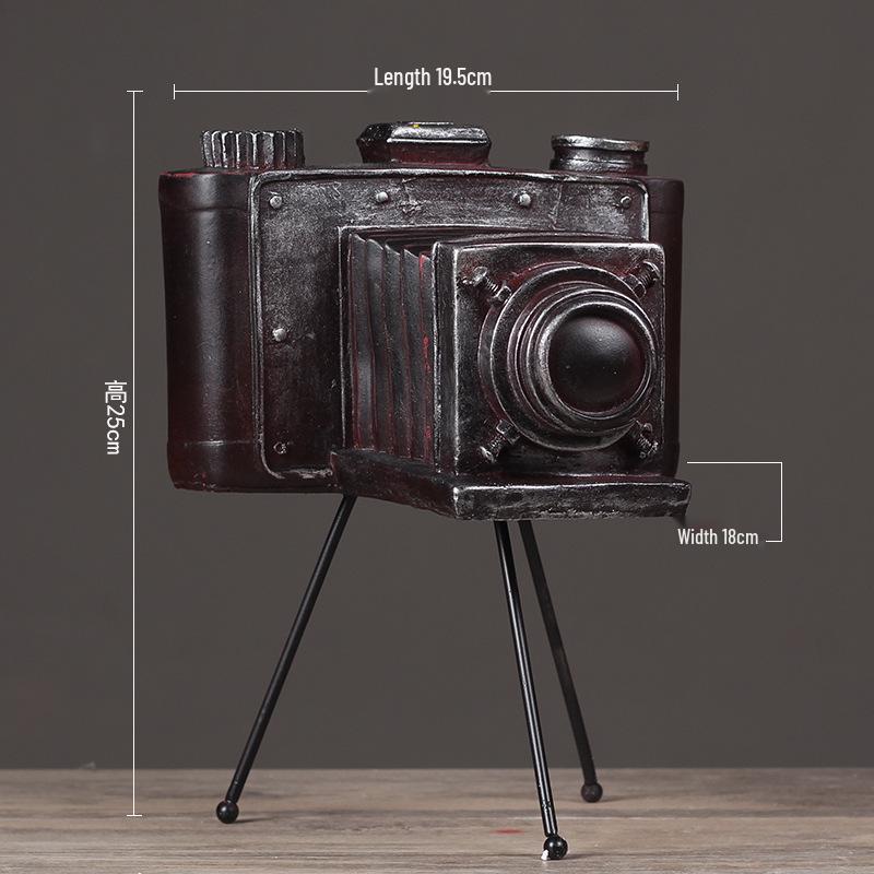 

Vintage American Resin Camera Ornament with Tripod – Perfect for Home Decor