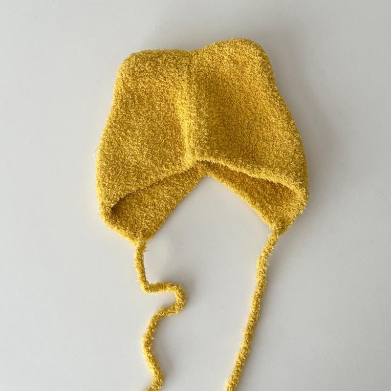 Soft Cat Ear Baby Beanies Cap Infant Ear Protections Hat Cartoon Warm Bonnet Shower Gift Photo Props for Boys and Girl