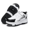 Scarpe Pattini a Rotelle da Ragazzo Scarpe Piatte Rimovibili Quattro Ruote Pattini a Rotelle da Ragazza Scarpe da Pattinaggio per Donne Ragazzi