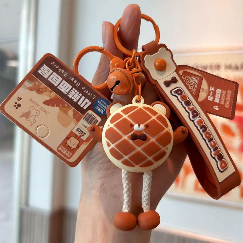 

Silicone Bear Chic Bread House Keychain Cute Sandwich Pendant Gift Pineapple Bun