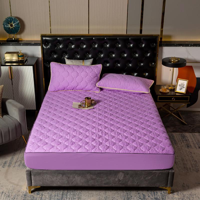 Home Elastic Skirt Fitted Sheet Set Ruffle Skirt Quilt Elastic Fitted Single Double Bedspread On The Bed Sheet