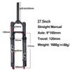 BOLANY MTB Air Fork 27.5/29 Inch With Rebound Damping 34MM120/140mm Travel Straight Tube Magnesium Alloy Quick Release Fork