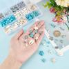 292pcs Turquoise Starfish Mermaid Turtle Charms Beads Kit Summer Beach Beads Charms Alloy Sea Pendants for DIY  Jewelry Making