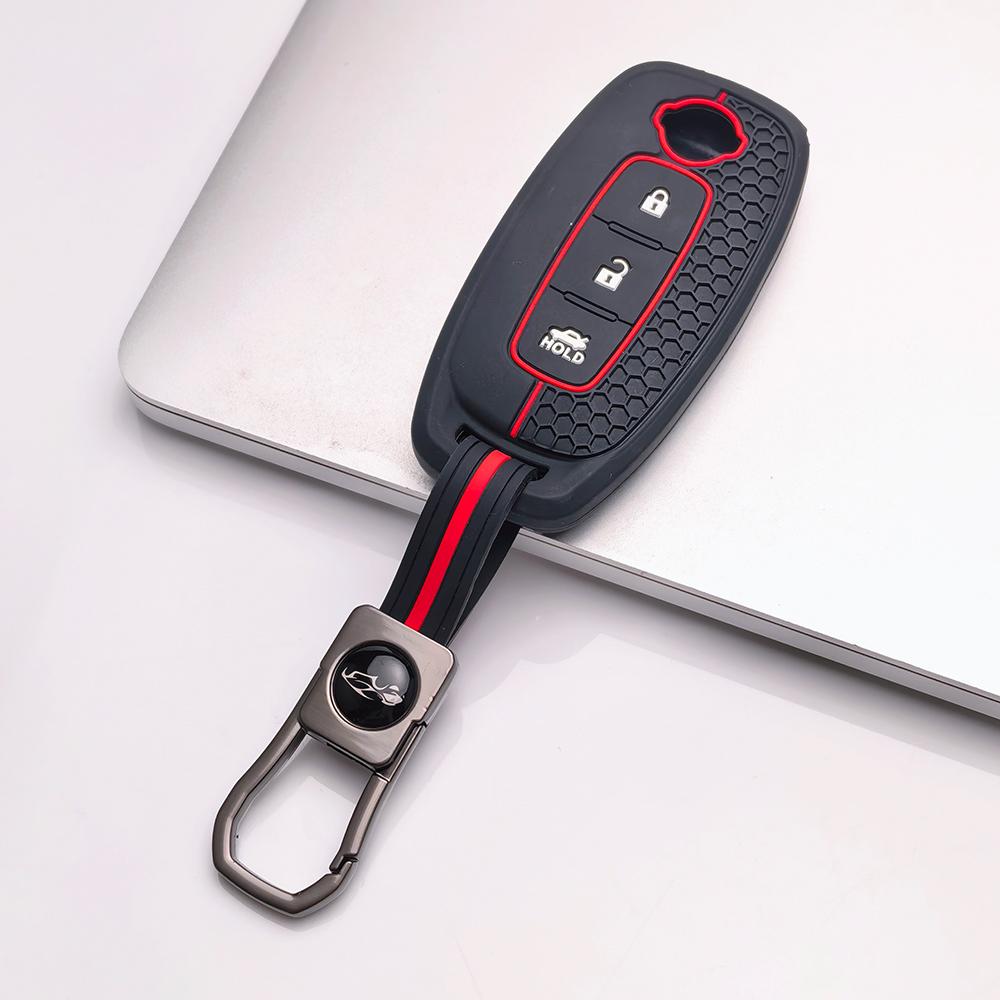 Key Fob Cover for Nissan Altima Sentra Rogue Pathfinder Frontier Murano Kicks Titan with Keychain Anti-Scratch Surface Shockproof Structure