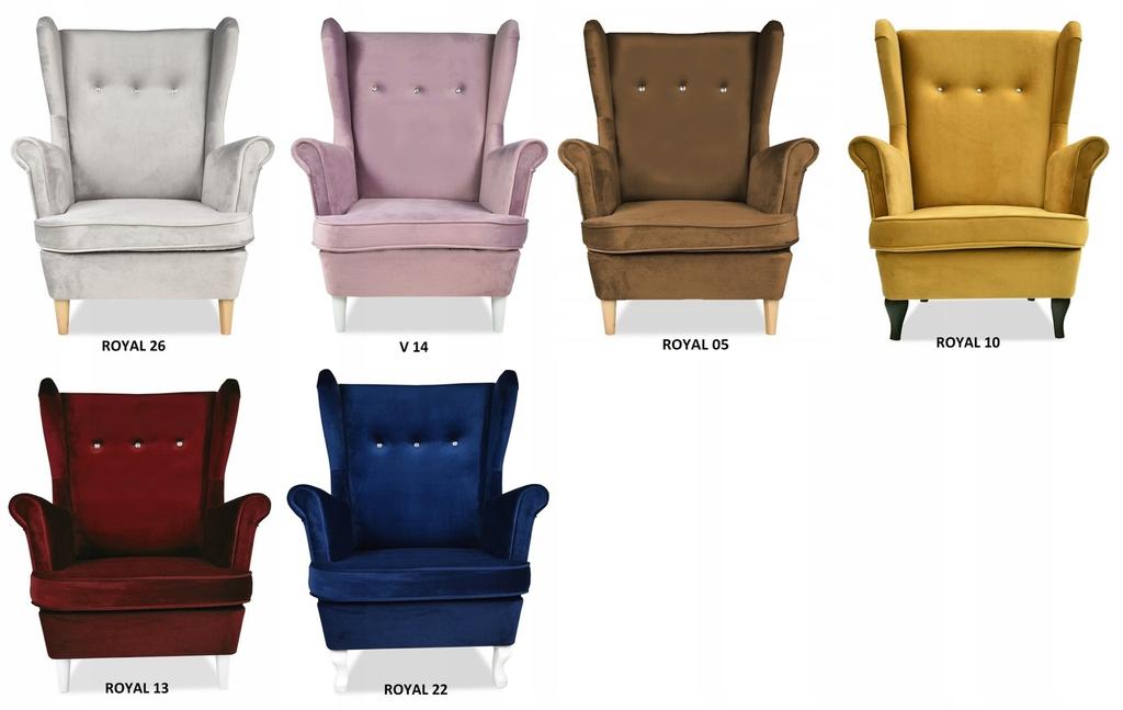 ARI Wing Chair with Footrest, Scandinavian Family Meble Light Gray