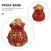 Sparschwein Münze Neuer Chinesischer Stil Festival Glas Zum Öffnen Zerbrechen Jahr Rot Schreibtisch Geld