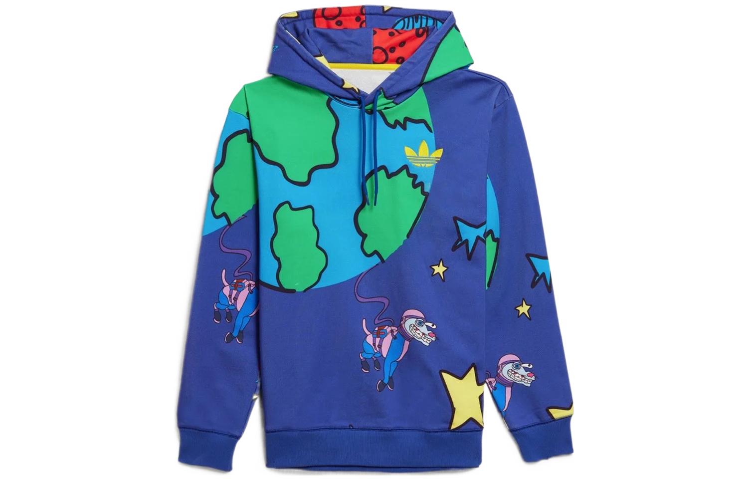 Adidas Originals Kerwin Frost Collection Sweatshirts Men s Blue Hooded Moderate Regular HN9052 L