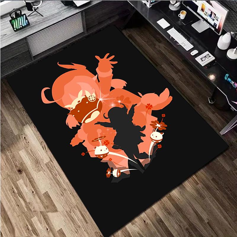 Genshin Impact Rug Home carpet Office Decorative Carpet For Living Room Bedroom Door Mat Floor Carpet Computer Chair Area Rug