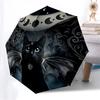 1PC Moon Cat Automatic Folding Umbrella - Compact 8-Rib Design, Durable Plastic & Iron, Lightweight for Outdoor Daily Use, Festive Gift063