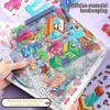 3D City Miniature Scene Collection 8 Scenes Scene DIY Sticker Landscape Sticker Book  For Adults