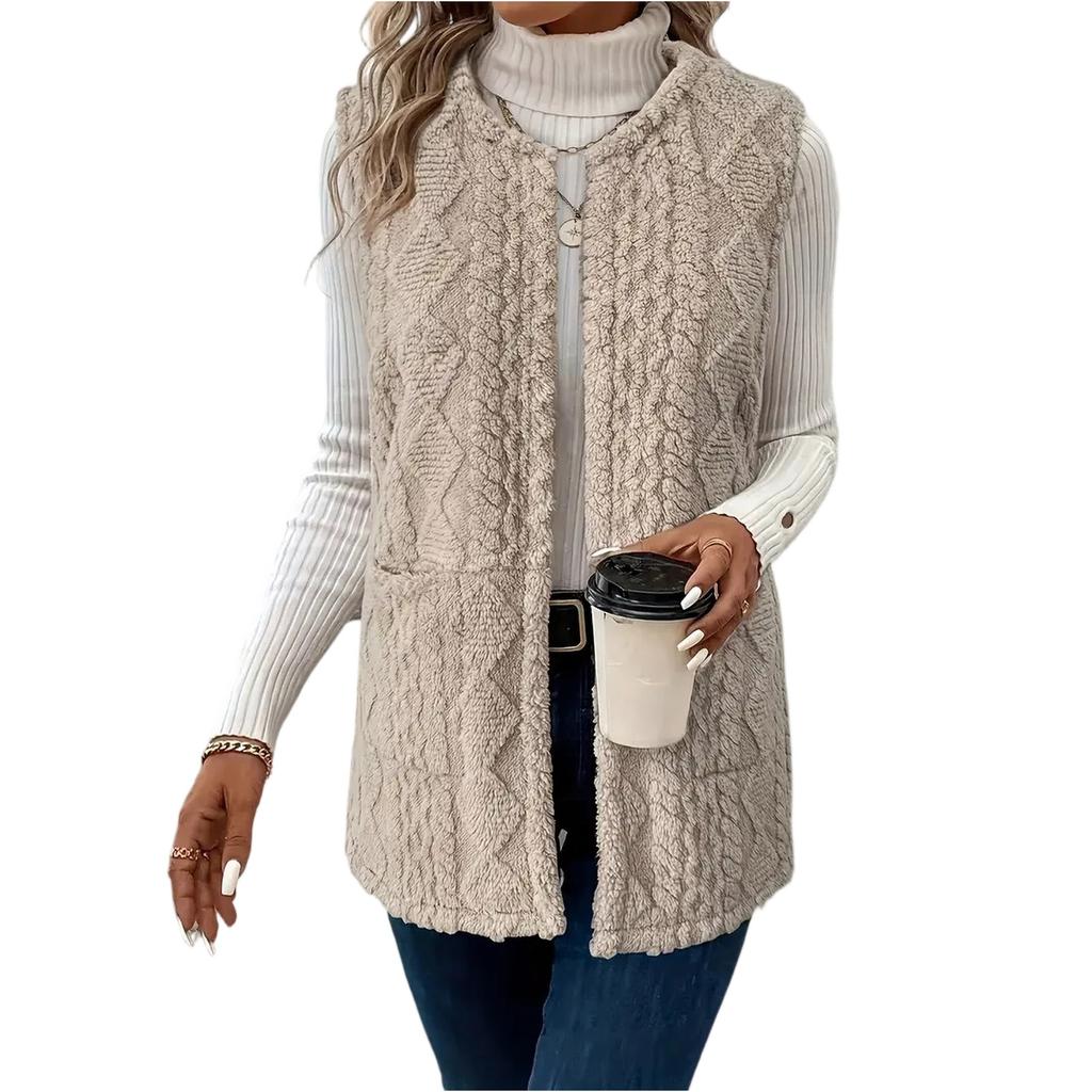 Fashionable Women's Casual Vest Elegant Cardigan Jacket