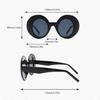 Y2K Oversized Round Sunglasses Luxury Brand Design Trendy Punk Double Color Shades Vintage Eyewear for Women Men