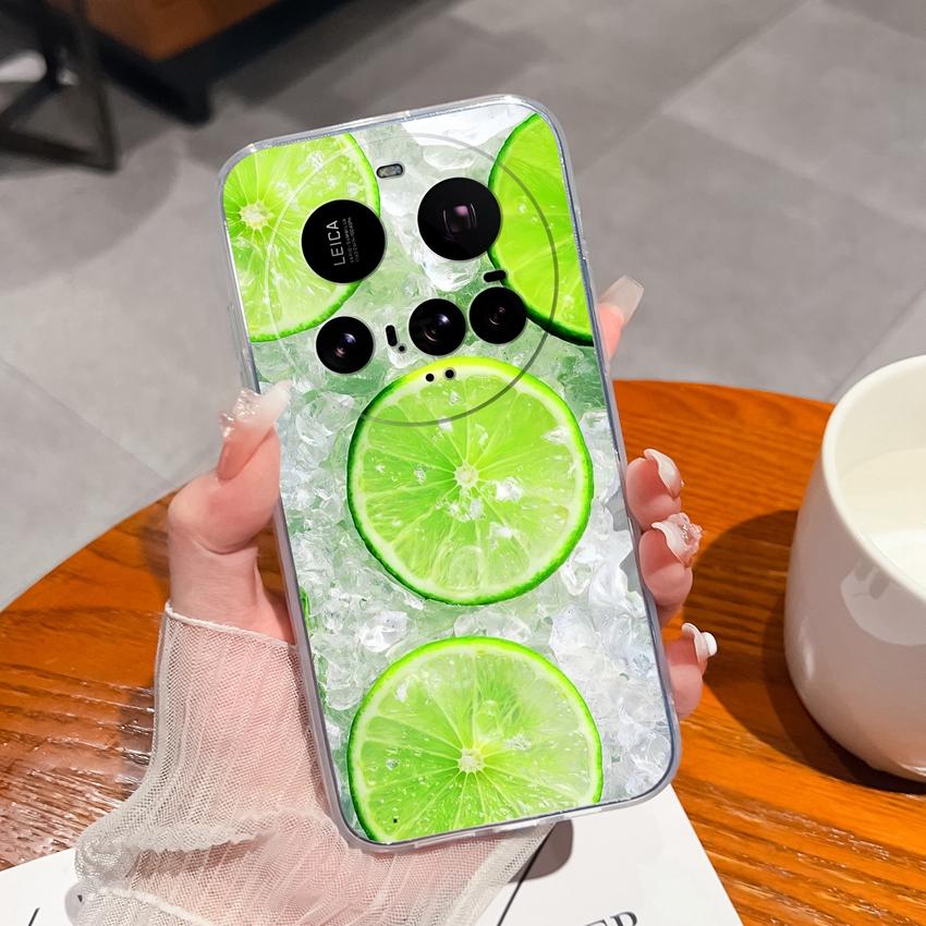 

Для Xiaomi Mi 10 11 12 15T 15 Ultra Чехол для телефона Летний узор с арбузом Защита объектива Прозрачный силиконовый Нескользящий чехол Для Xiaomi Корпус Capa Xiaomi Poco C85 4G