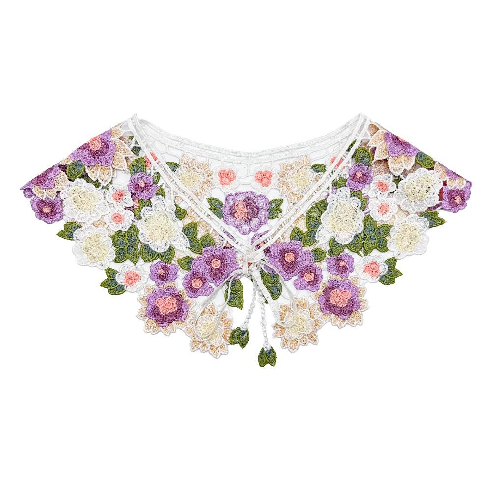 Embroidery Women's Lace Collar Collar Insignia Cloak Fake False Collars New Detachable Shirt