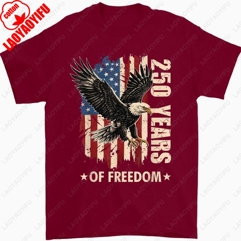 Trendy 250 Years Anniversary Bald Eagle 250th Birthday We The People Unisex Cotton TShirt Graphic Oneck Printed Unisex Women Tee