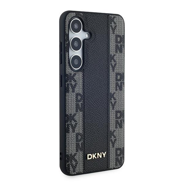 Dkny Dkhms24Mpcpvslk S24+ S926Czarny/Black Hardcase Leather Checkered Mono Pattern Magsafe