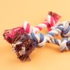 Zufällige Farbe Haustier Hundespielzeug Beißseil Doppelknoten Baumwollseil Lustiges Katzenspielzeug Beißfest und Scharfe Zähne Haustierbedarf Welpenspielzeug