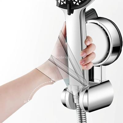 Soporte para Ducha de Baño Mural Ducha Ventosa Ajustable de Mano Montado en la Pared Soportes para Cabezal de Ducha Grande Reubicable