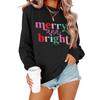 Women's Loose Comfortable Casual Fashionable Character Printing Round Neck Long Sleeved Sweatshirt