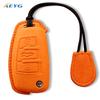 Leather Suede Style Car Key Case Cover Shell for A3 8L 8P A4 B6 B7 B8 A6 C5 C6 4F RS3 Q3 Q7 TT 8L 8V S3 Key Fob Accessories