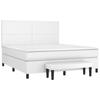 3137552 vidaXL Divan Bed with Mattress White 160x200cm Faux Leather