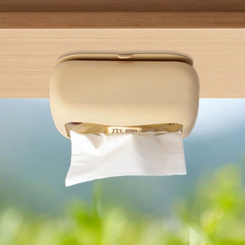 Practical Tissue Storage Box Suction Cup Bathroom Kitchen Paper Towel Holder