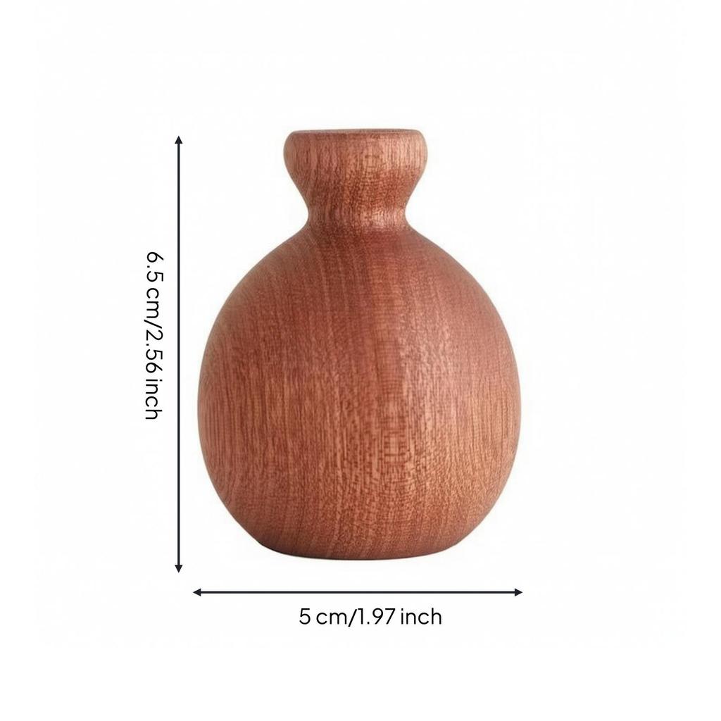 Wooden Flower Vase Aesthetic Wood Decorative Rustic for Home Decor