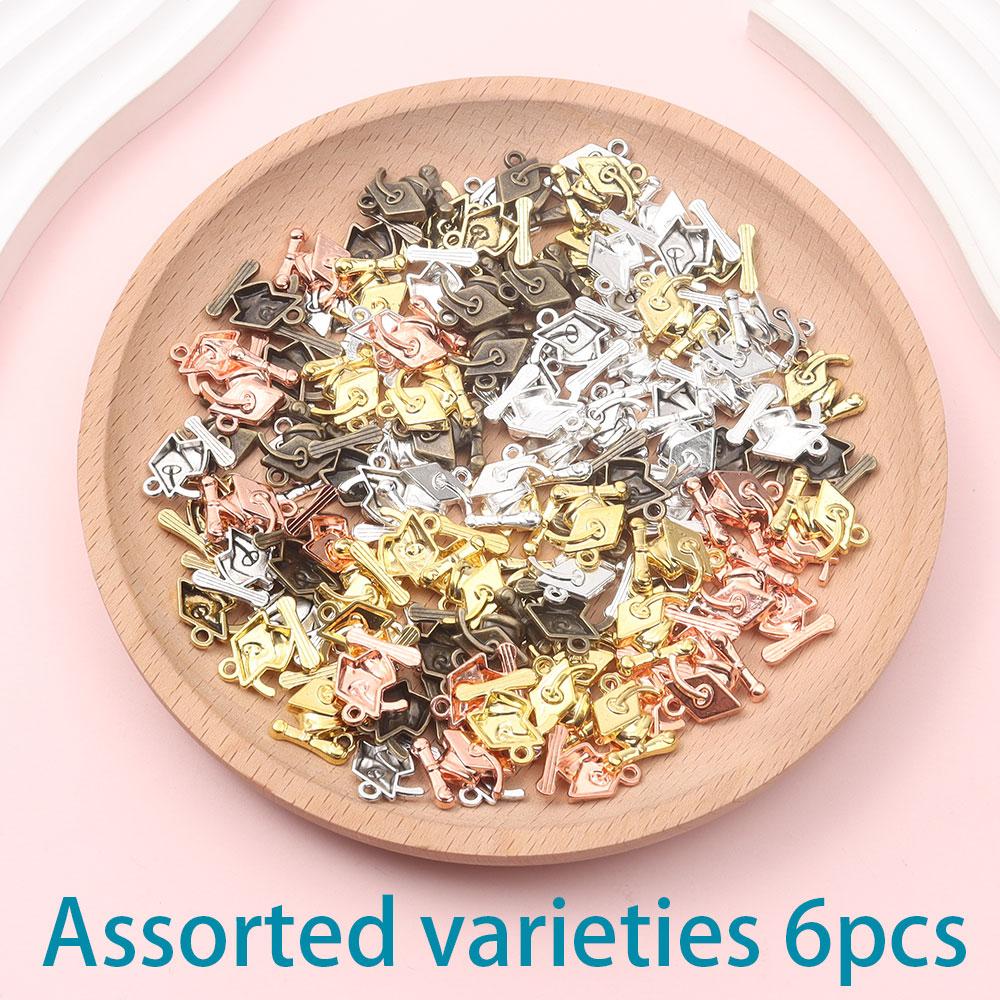 

6/12/18 шт. Подвеска на выпускной из сплава, подвеска на выпускной в виде шляпы, подарок на выпускной, сделай сам, летний пляж, браслет-цепочка для ног, серьги 6pcs