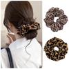Vintage Leopard Print Scrunchies Fabric Hair Band Fashion Ponytail Holder  Hair Accessories