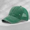 Washed mesh cap soft top light plate holes summer breathable sun protection new casual hollow mesh cap embroidery