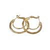 2025 Trendy European & American Non-Fading Copper Circle Earrings - Sweet & Cool Influencer Style.